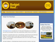 Tablet Screenshot of budgethost-manistique.com